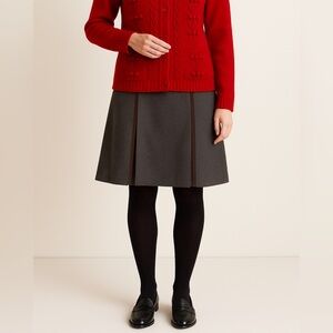 Gunex Women’s Wool Blend A-Line Pleated Skirt Sz 8 Academia Preppy Quiet Luxury